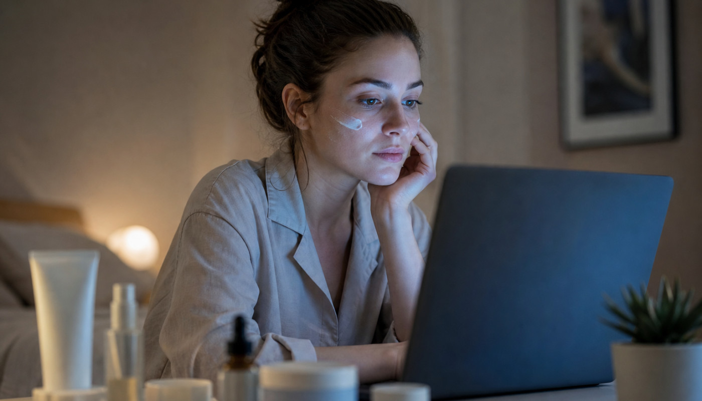 Peau et écrans : faut-il proposer des soins anti-lumière bleue sur internet ?